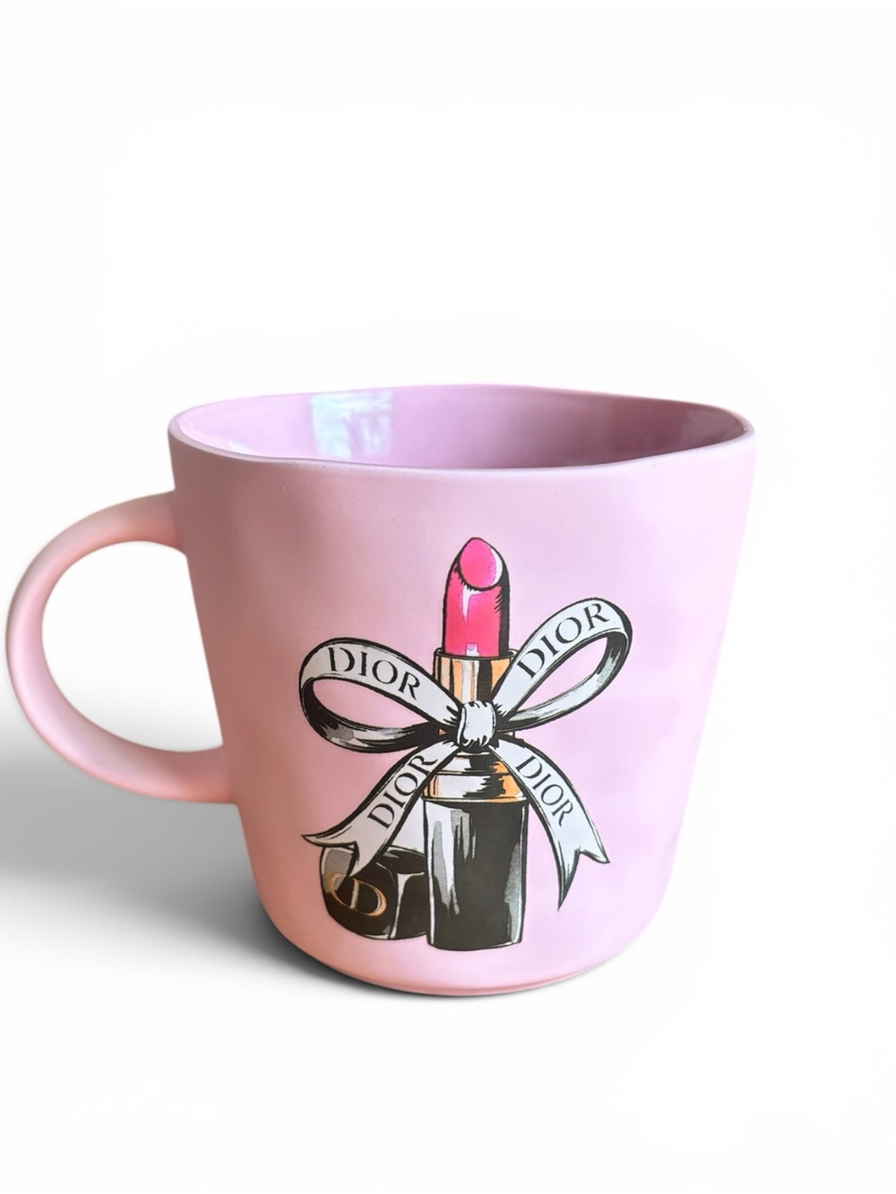Dior Pink Lipstick Graphic Ceramic Mug